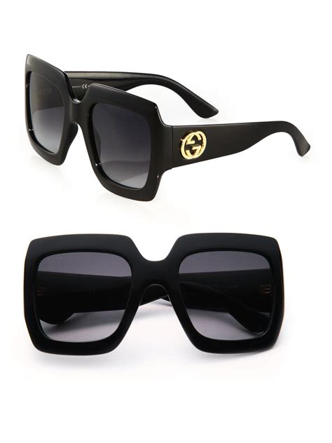 black women's gucci sunglasses|gucci oversized square sunglasses black.